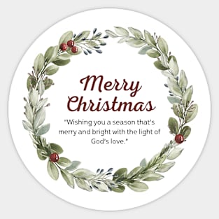 Merry Christmas Round Sticker 34 Sticker